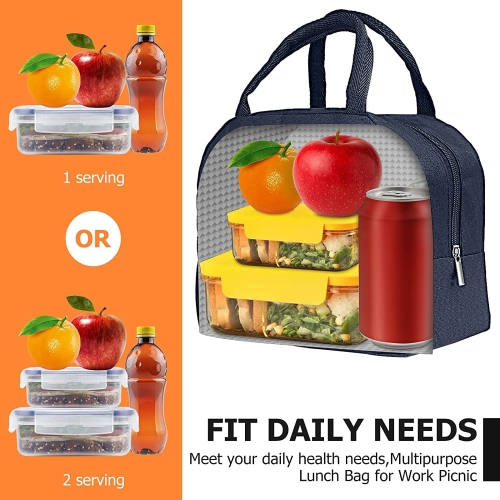 Insulated lunch bag for kids and adults, tote lunch bag with aluminum foil for work, school, picnic, outdoor