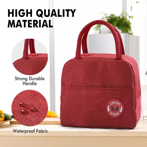 Insulated lunch bag for kids and adults, tote lunch bag with aluminum foil for work, school, picnic, outdoor