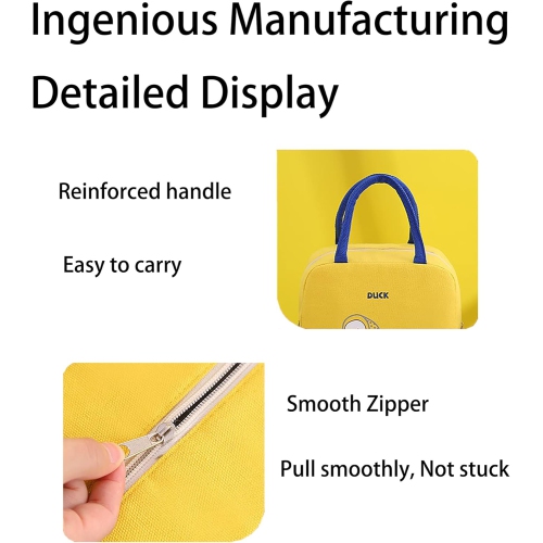 Lunch cooler bag for adults and children with cute cartoon appearance