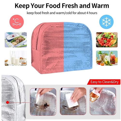 Sac-repas isotherme pour enfants et adultes, sac-repas fourre-tout avec aluminium pour le travail, l'école, le pique-nique, l'extérieur