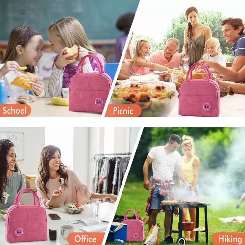 Sac-repas isotherme pour enfants et adultes, sac-repas fourre-tout avec aluminium pour le travail, l'école, le pique-nique, l'extérieur