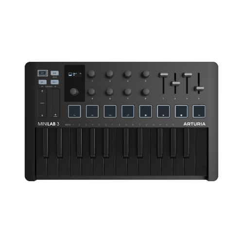 Arturia MiniLab 3 25-Key MIDI Controller w/Software - Deep Black