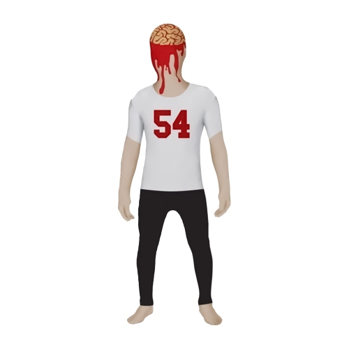 Boys Missing Scalp "54" Halloween Costume - Medium