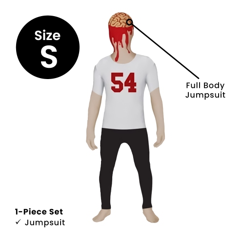 Boys Missing Scalp "54" Halloween Costume - Small