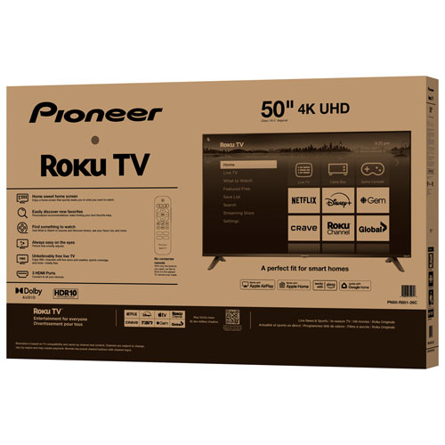 Pioneer 50" R851 Series 4K UHD LCD Roku TV Smart TV - 2025 - Only at Best Buy