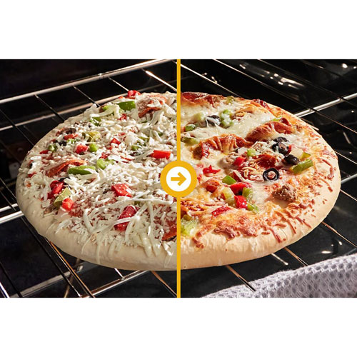 Cuisinière au gaz autonome 30 po avec 5 brûleurs, ventilateur à convection, friture à air chaud et four de 5 pi³ de Whirlpool - Noir