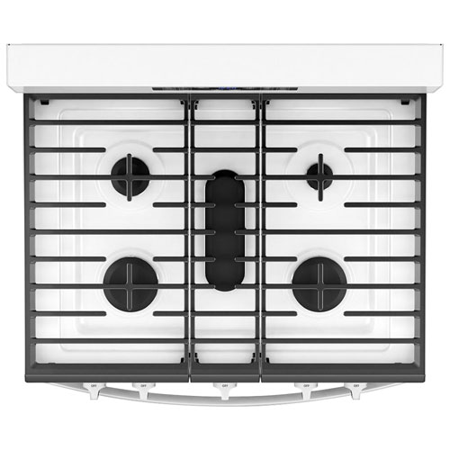 Whirlpool 30" 5.0 Cu. Ft. Fan Convection 5-Burner Freestanding Gas Air Fry Range - White