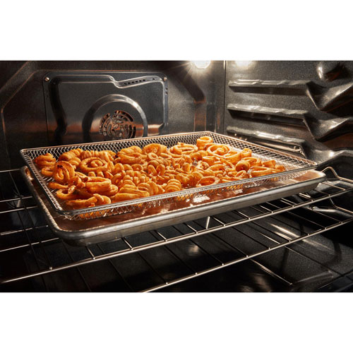 Cuisinière électrique autonome à 5 éléments avec ventilateur à convection et friture à l'air 5,3 pi³ 30 po Whirlpool (YWFES4530SW) - Blanc