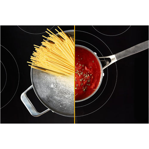 Cuisinière électrique autonome à 5 éléments avec ventilateur à convection et friture à l'air 5,3 pi³ 30 po Whirlpool - Blanc