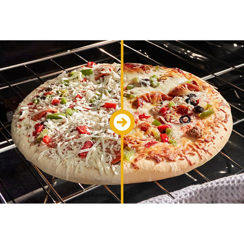 Cuisinière électrique autonome à 5 éléments avec ventilateur à convection et friture à l'air 5,3 pi³ 30 po Whirlpool - Blanc