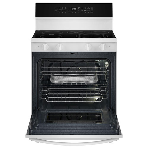 Cuisinière électrique autonome à 5 éléments avec convection véritable et friture à l'air 5,3 pi³ 30 po de Whirlpool - Blanc