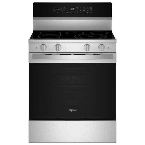 Cuisinière électrique autonome à 5 éléments avec convection véritable et friture à l'air 5,3 pi³ 30 po de Whirlpool - Acier inoxydable