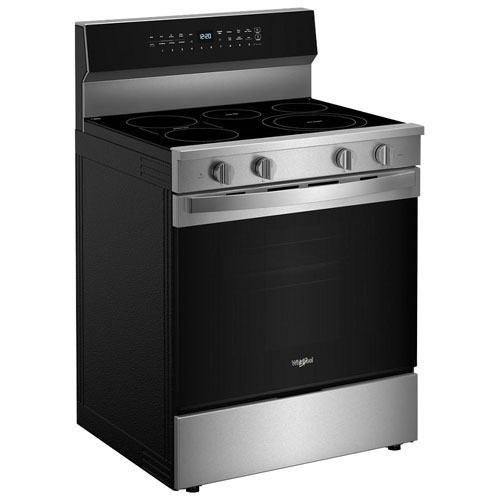 Cuisinière électrique autonome à 5 éléments avec convection véritable et friture à l'air 5,3 pi³ 30 po de Whirlpool - Acier inoxydable