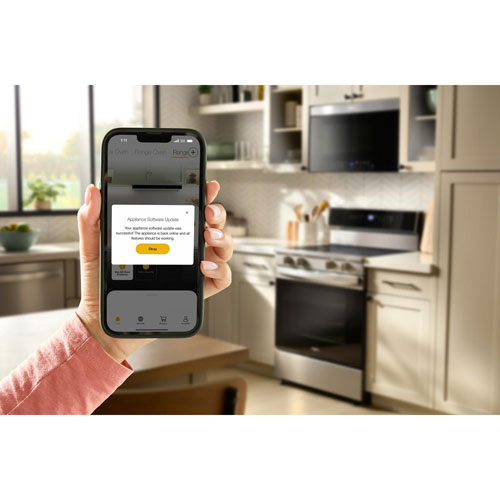 Cuisinière électrique autonome à 5 éléments avec convection véritable et friture à l'air 5,3 pi³ 30 po de Whirlpool - Acier inoxydable