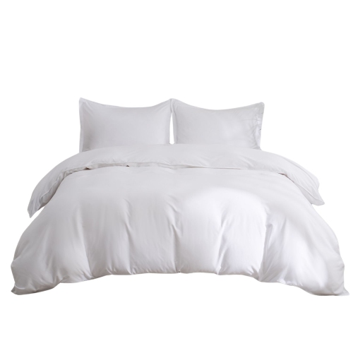 Ocean Fine Bedding Duvet Set; Twin, 300 TC, Soft, Breathable and Eco-Conscious, White