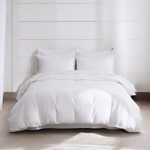 Ocean Fine Bedding Duvet Set; Double, 300 TC, Soft, Breathable and Eco-Conscious, White