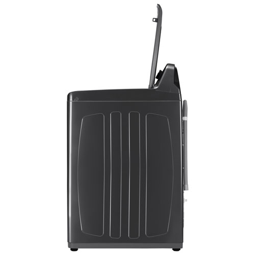 Laveuse à chargement par le haut avec pulsateur 5,2 pi³ de Midea - Acier inoxydable noir mat