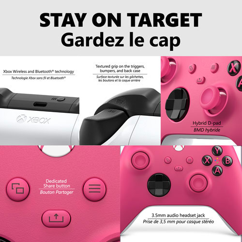 Manette sans fil de Xbox pour Xbox Series X|S/Xbox One - Rose foncé
