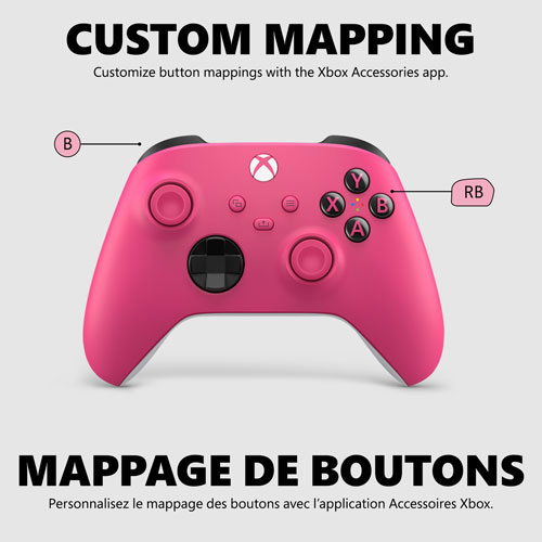 Manette sans fil de Xbox pour Xbox Series X|S/Xbox One - Rose foncé
