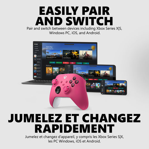 Manette sans fil de Xbox pour Xbox Series X|S/Xbox One - Rose foncé