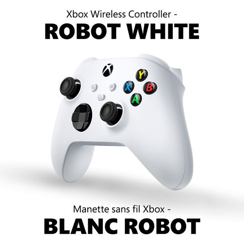 Manette sans fil de Xbox pour Xbox Series X|S/Xbox One - Blanc robot