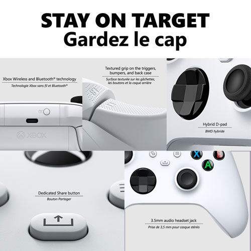Manette sans fil de Xbox pour Xbox Series X|S/Xbox One - Blanc robot