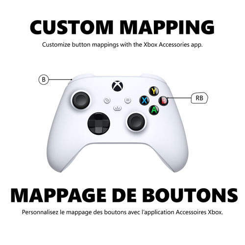 Manette sans fil de Xbox pour Xbox Series X|S/Xbox One - Blanc robot