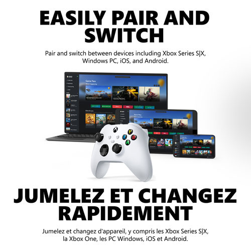 Manette sans fil de Xbox pour Xbox Series X|S/Xbox One - Blanc robot