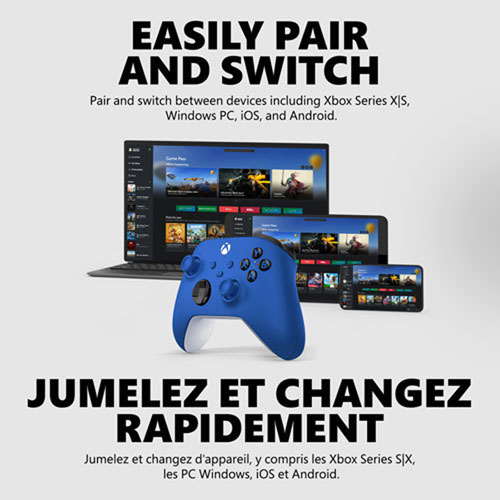 Manette sans fil de Xbox pour Xbox Series X|S/Xbox One - Bleu électrique