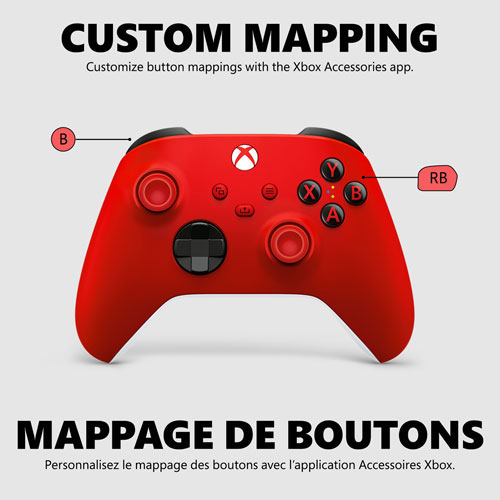 Manette sans fil de Xbox pour Xbox Series X|S/Xbox One - Rouge pulsé