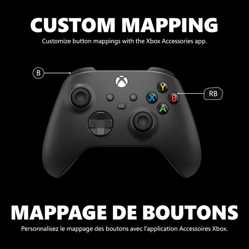 Manette sans fil de Xbox pour Xbox Series X|S/Xbox One - Noir carbone