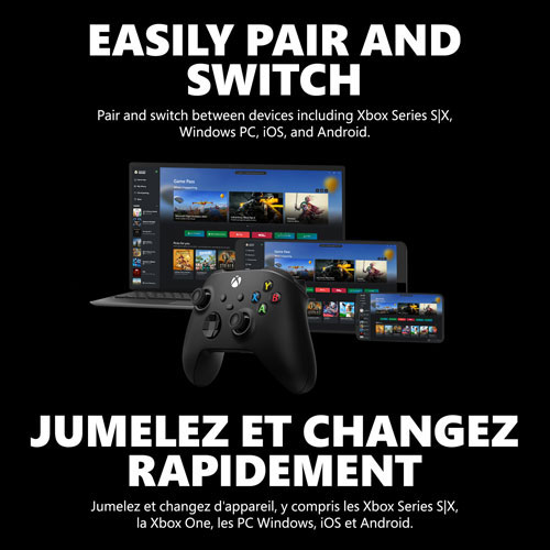 Manette sans fil de Xbox pour Xbox Series X|S/Xbox One - Noir carbone