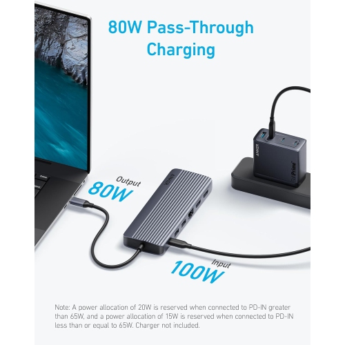 Anker USB C Hub, 4K@60Hz HDMI with 100W Max Power Delivery, 5 Gbps USB-C and USB-A Data Ports, for MacBook, Lenovo, Dell XPS, HP Laptops