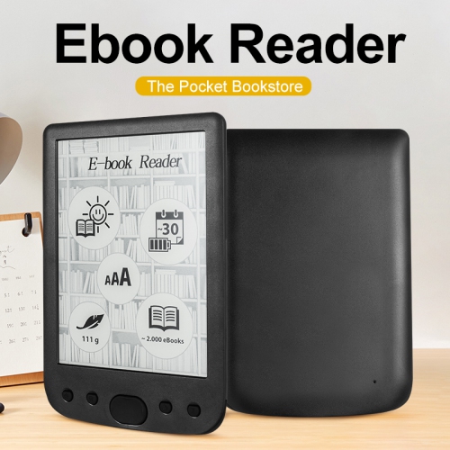 E-book reader 6 inches, eye protection e-book reader HD touch screen electronic ink technology, front light ink screen e-book reader - 512M+8GB