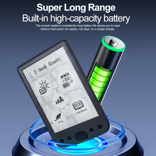 E-book reader 6 inches, eye protection e-book reader HD touch screen electronic ink technology, front light ink screen e-book reader - 512M+4GB