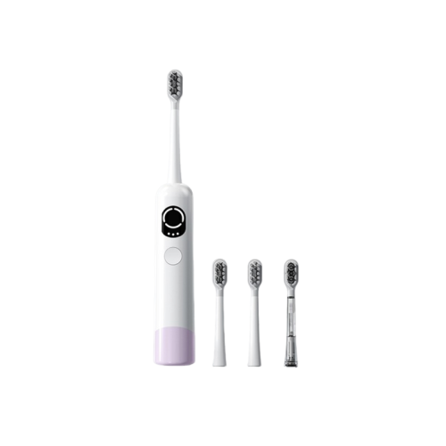 Waterproof multi-mode electric toothbrush sonic pulse, wireless charging toothbrush, IPX7 waterproof, long battery life - purple wireless charging