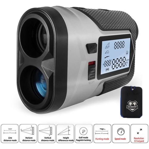 Golf Binoculars, 6X Golf Rangefinder With LCD Display Versatile Rechargeable Golf And Sport Range Finder USB Charging(1200 meters)