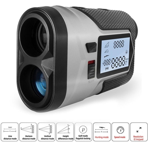 Golf Binoculars, 6X Golf Rangefinder With LCD Display Versatile Rechargeable Golf And Sport Range Finder USB Charging(1200 meters)