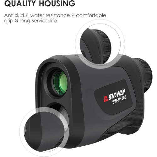 3-1000M High Precision Laser Distance Meter, 6X Magnification Golf Rangefinder with Trajectory Compensation & Flag Pole Lock, Outdoor Handheld