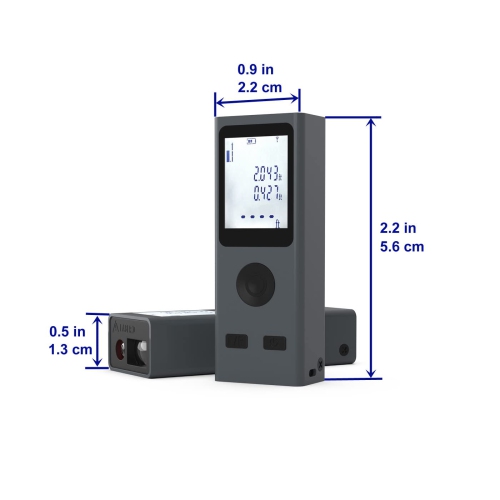 Mini Laser Distance Measure 131Ft/40M ±2mm Accuracy m/in/ft Meter + Area/Volume/Pythagorean/Horizontal Angle