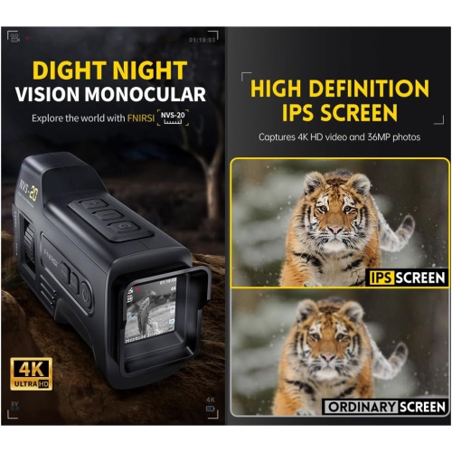 4K Digital Infrared Night Vision 300M Full Dark Imaging Day and Night Use 1.54 Inch IPS Screen 6X Digital Support 36MP Resolution P 4K Video