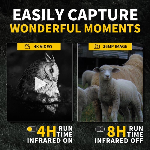 4K Digital Infrared Night Vision 300M Full Dark Imaging Day and Night Use 1.54 Inch IPS Screen 6X Digital Support 36MP Resolution P 4K Video