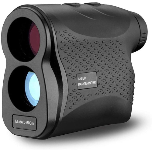 Golf Laser Rangefinder 600m Waterproof with 6X Magnification Lens, Flag Locking, Distance, Fog, Speed and Continuous Measurement for Golf, Racing,