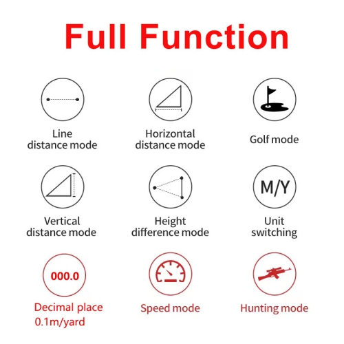 New 1000m 6.5X Golf Laser Range Finder 5 Modes Flag-locking
