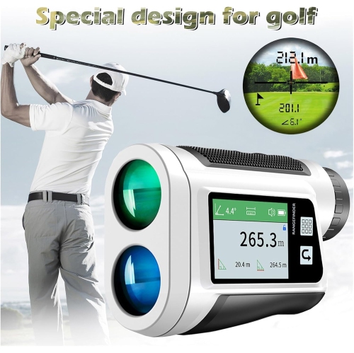 LCD Rangefinder Telescope Hunting Outdoor Golf Voice Caddy Rangefinder Case Roulette Measuring Tape Rangefinder Telescope High Accuracy