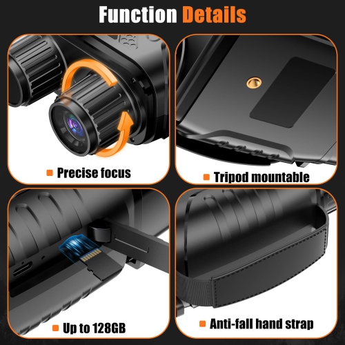 Dual Tube Digital Night Vision, Handheld 2.8-inch Screen Night Vision Goggles, Perfect for Outdoor Hunting Camping and Wildlife Observation, Mens Gift