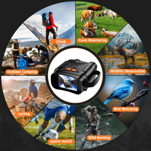 Dual Tube Digital Night Vision, Handheld 2.8-inch Screen Night Vision Goggles, Perfect for Outdoor Hunting Camping and Wildlife Observation, Mens Gift