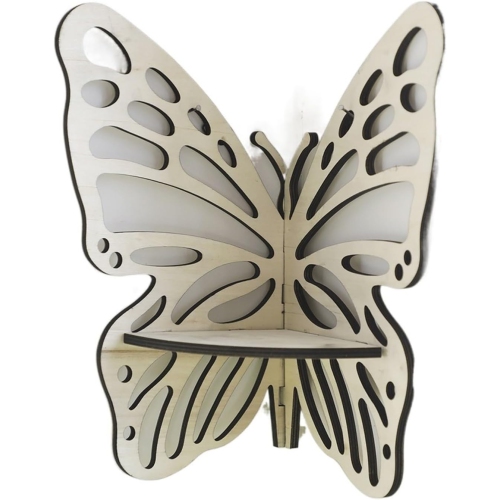 CHSSHA00  Butterfly Display Stand Wooden Corner Rack Decorative Wall Hanging Jewelry Rack Storage Rack Home Decor