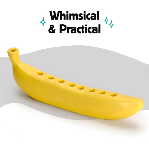 Novelty Resin Banana Menorah - Hanukkah Menorah, Chanukah Candlestick - Fun Holiday Gift, Banana Themed Menorah