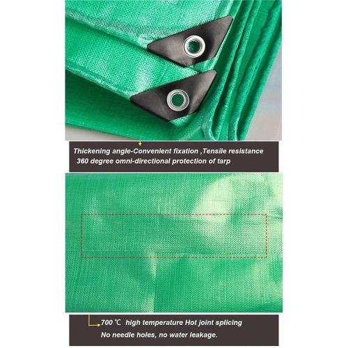 Tarps Heavy Duty Waterproof 9x12 Feet,10Mil UV Resistant Poly Tarp,Multipurpose Small Tarp with Metal Grommets and Reinforced Edges,Green